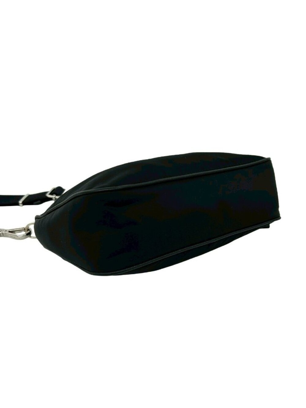 Prada Re Edition Re-Nylon Saffiano Leather Shoulder Bag Semi Black - Picture 7 of 9